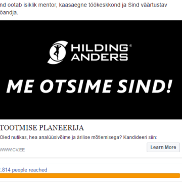 Hilding Anders otsib planeerijaid_sotsiaalmeedia kampaania